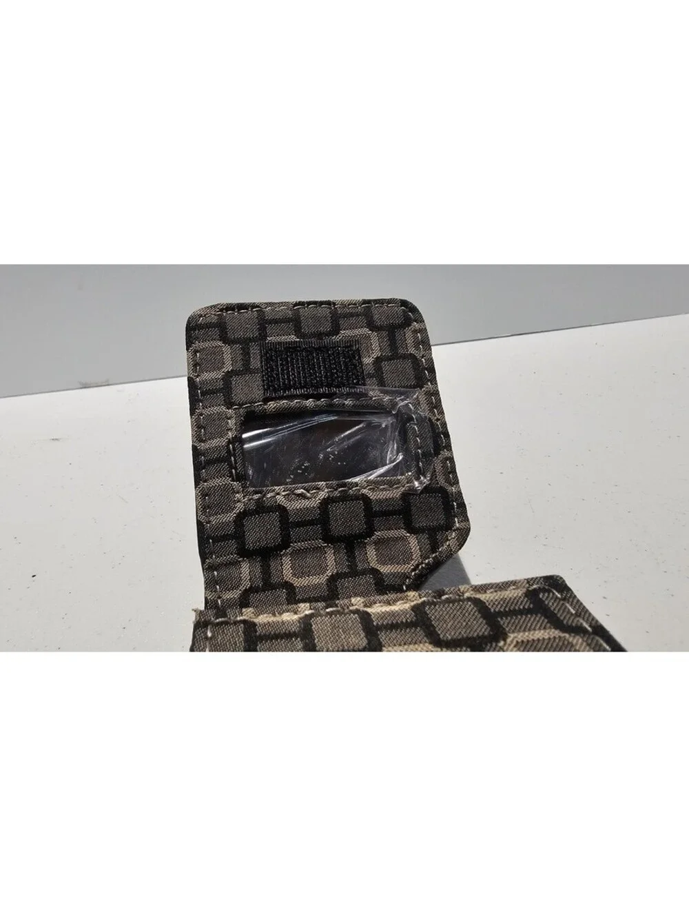 Vintage Nine West Cell Phone Wristlet Wallet Organizer Mirror ID Brown Y2K